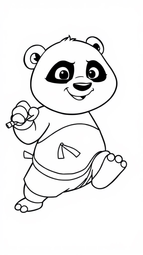 kung fu panda coloring page