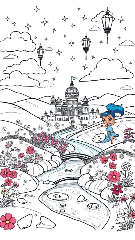 magical shimmer shine coloring
