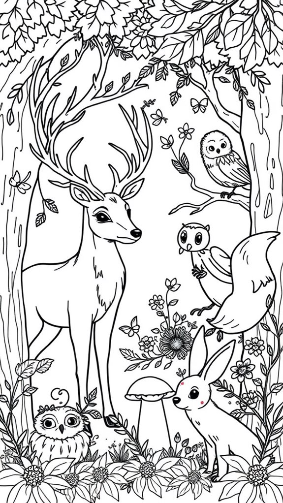 magical wildlife coloring activity