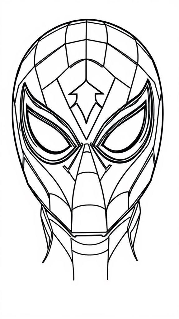 miles morales helmet coloring page