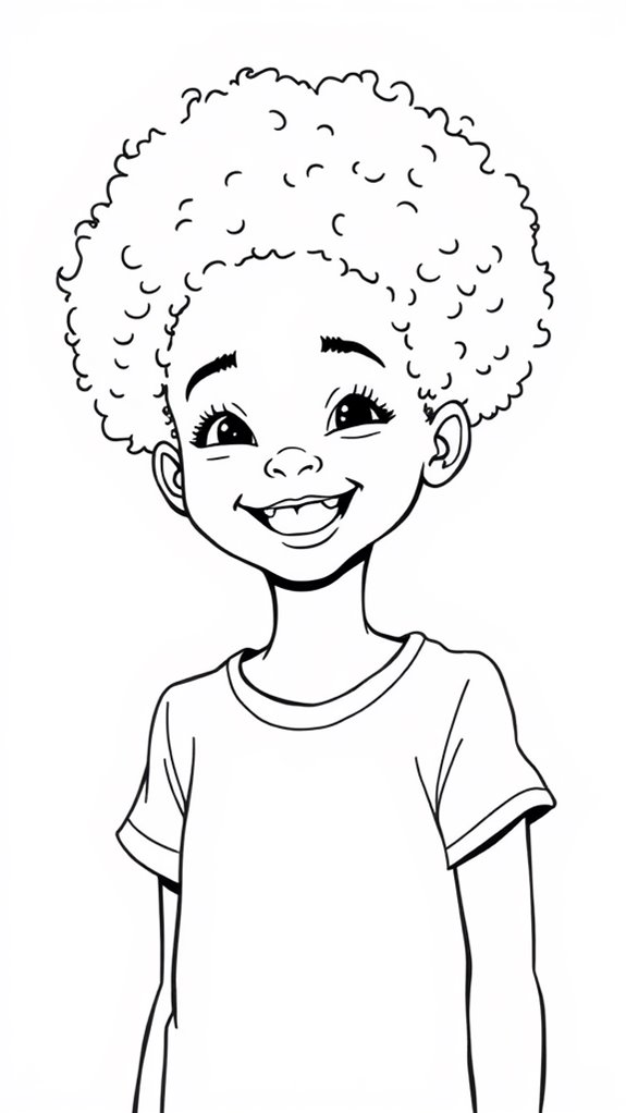 minimalist black girl illustration