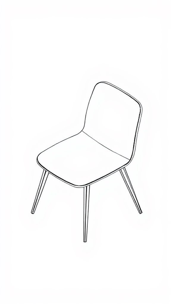 minimalist chair line art
