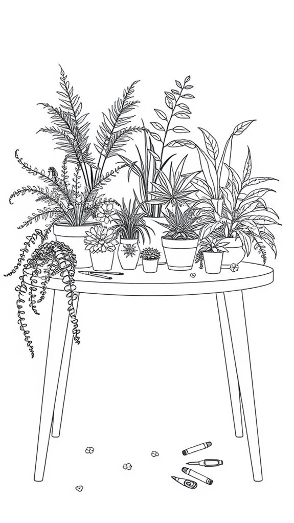minimalist plant line art