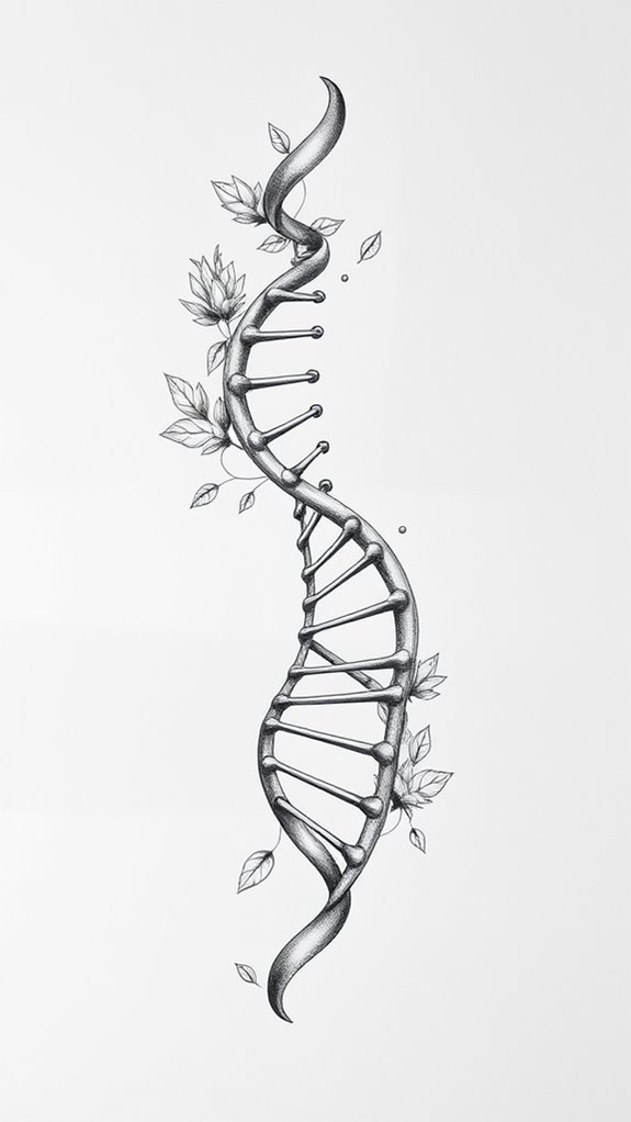 monochrome dna artwork design