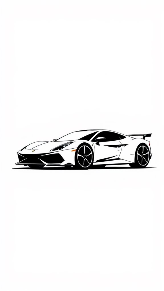 monochrome minimalist vehicle illustration