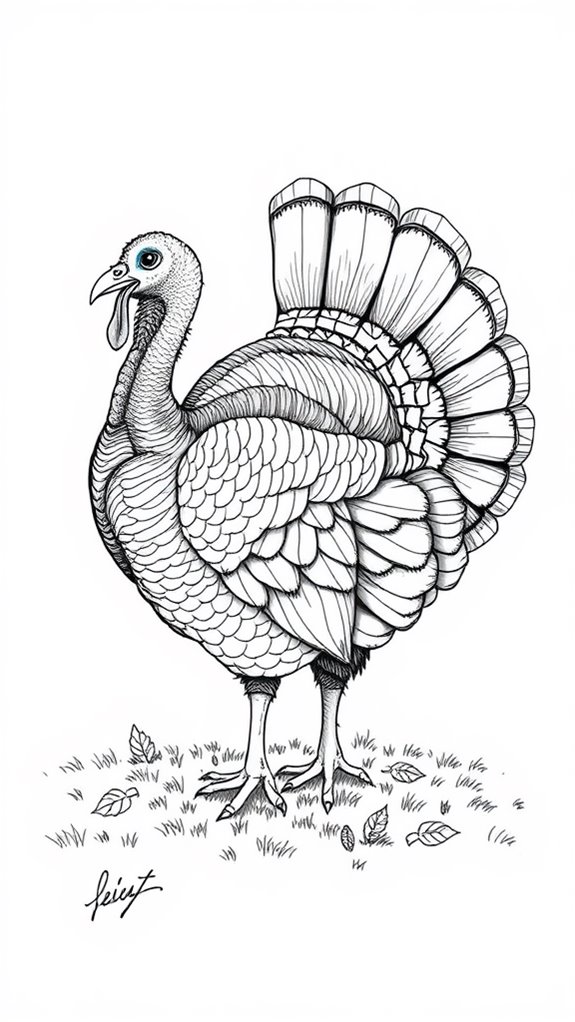 monochrome turkey artwork illustration