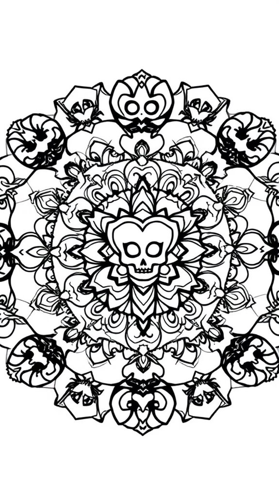 monster high mandala coloring page