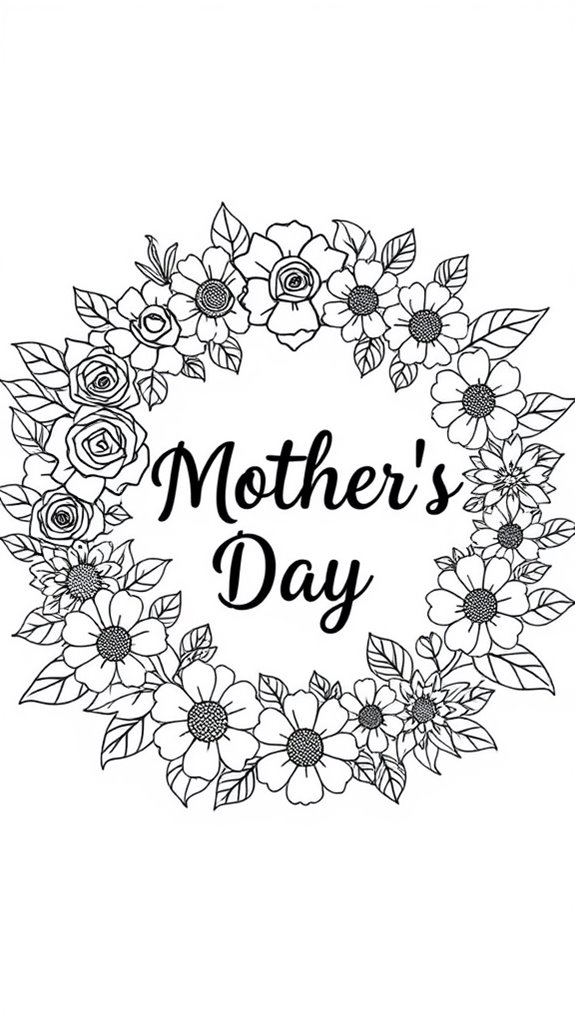 mother s day floral coloring