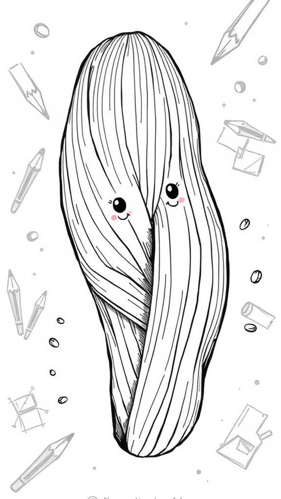 muscle fiber sketch illustration