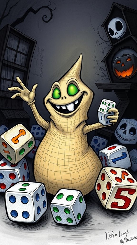 oogie boogie dice art
