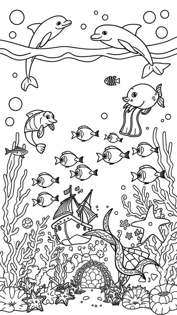 playful aquatic coloring adventure