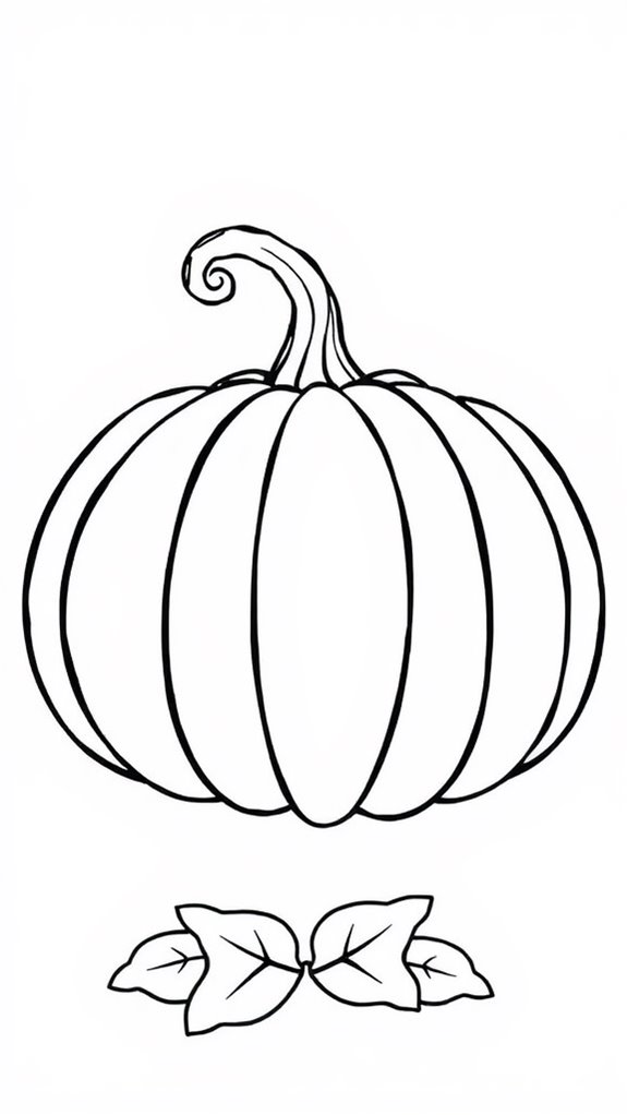pumpkin coloring page design