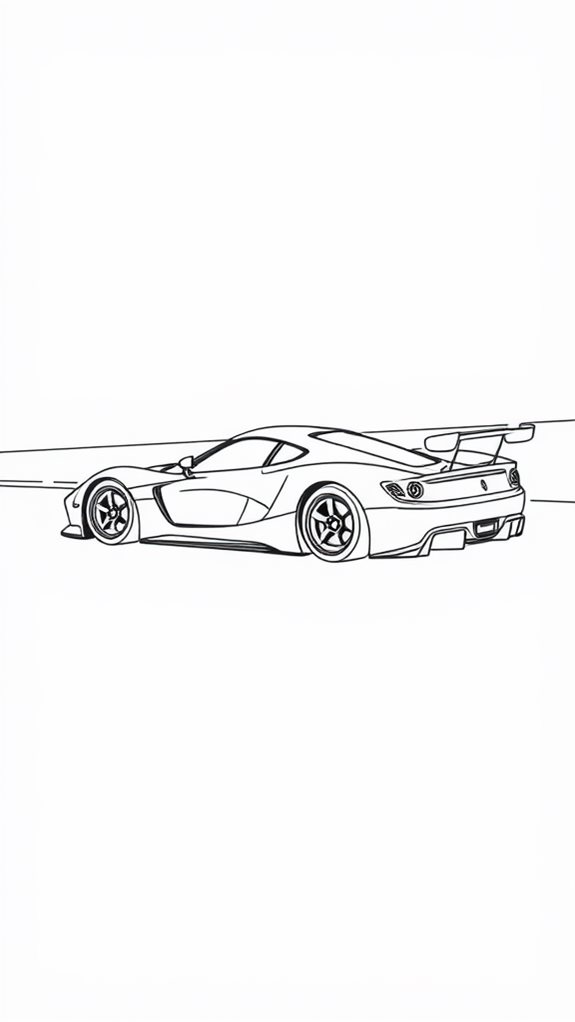 race car line drawing