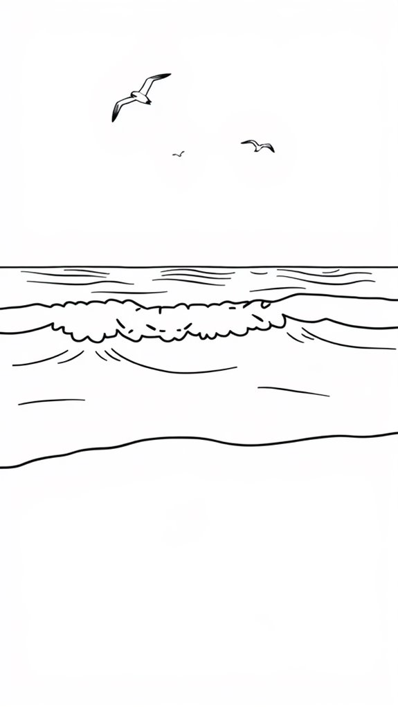 relaxing sea waves art