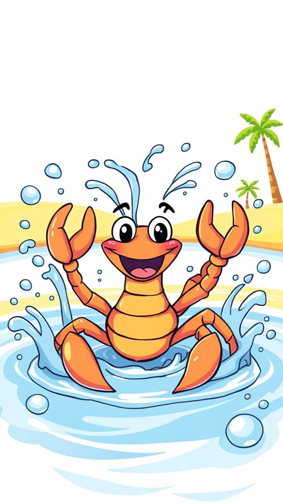 scorpion cartoon water play