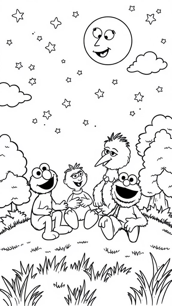 sesame street coloring activity