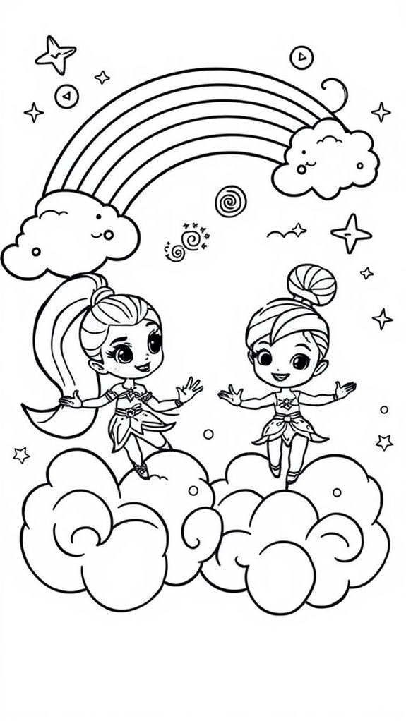 shimmer shine rainbow clouds