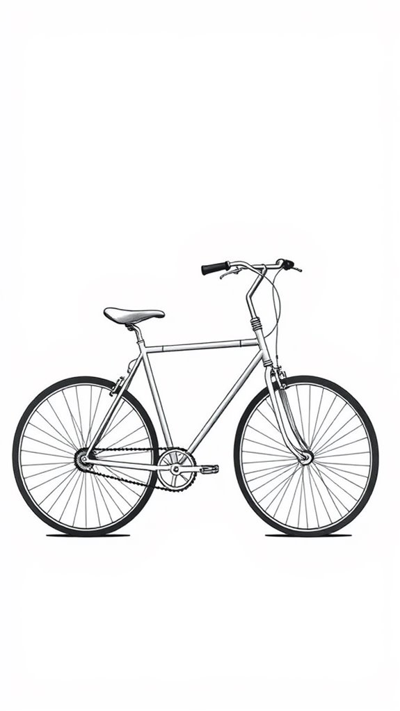 simple bicycle line art