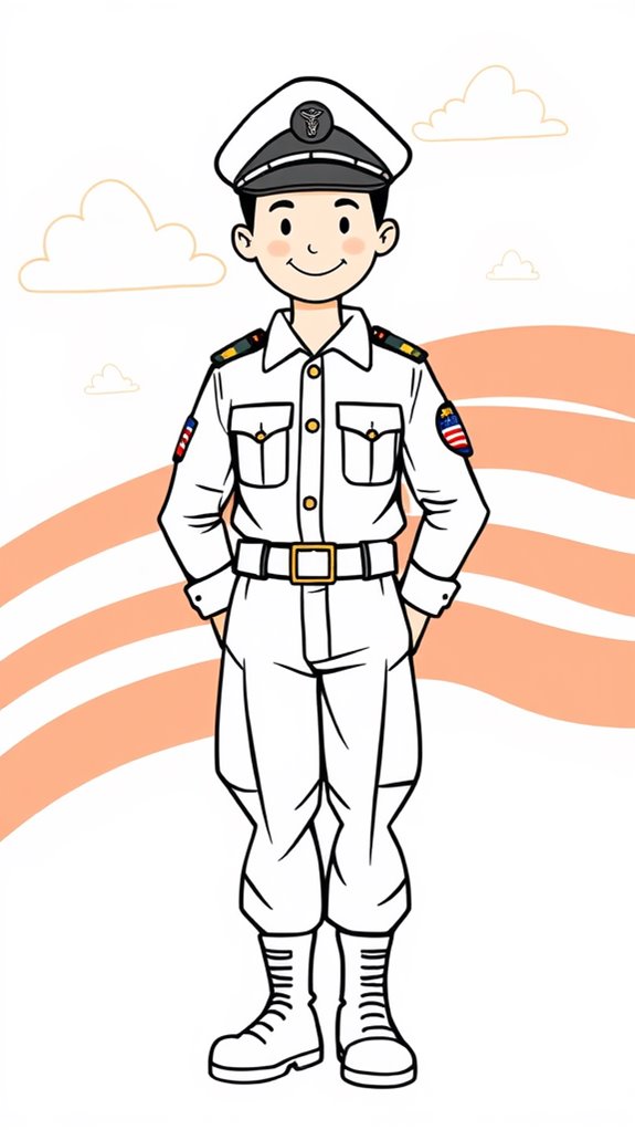 simple military figure sketch