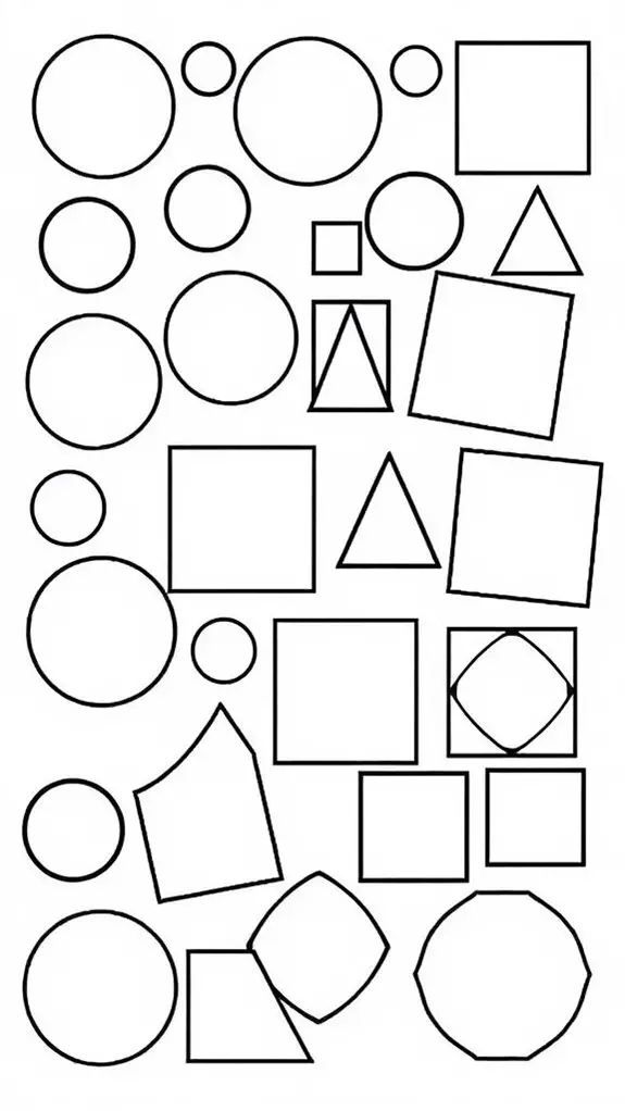 simple shapes coloring activity