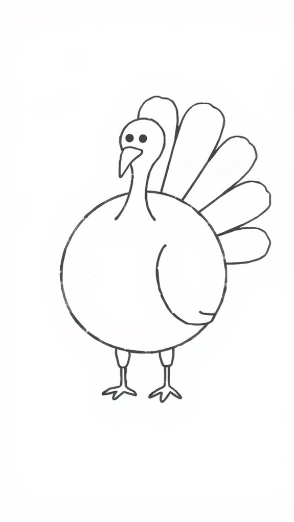 simple turkey sketch guide