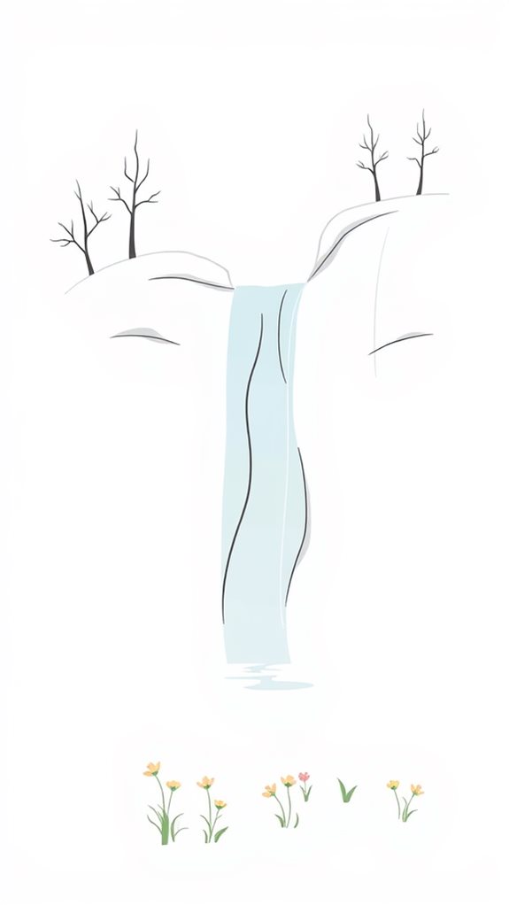 simple waterfall art design