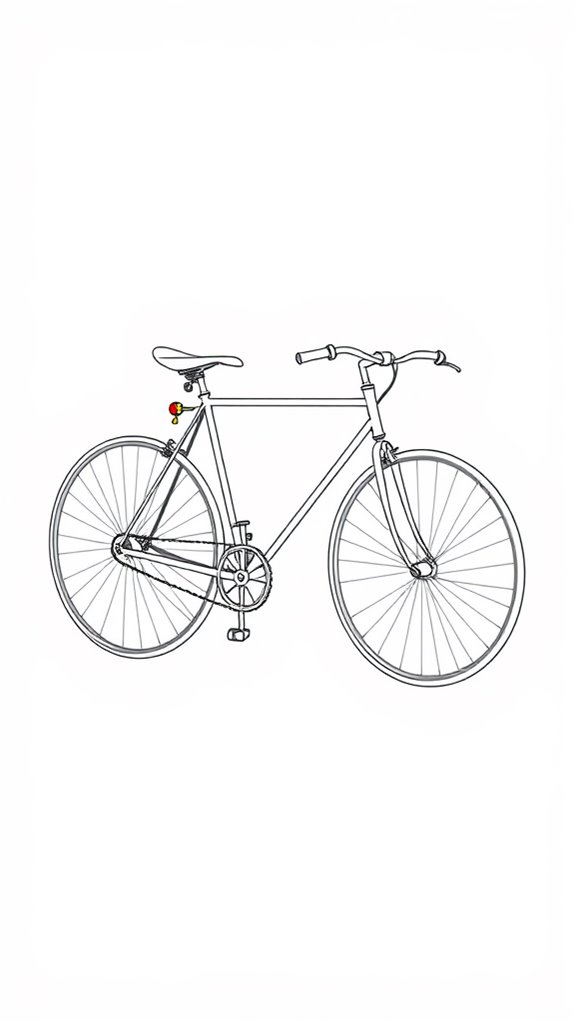 single line bicycle illustration