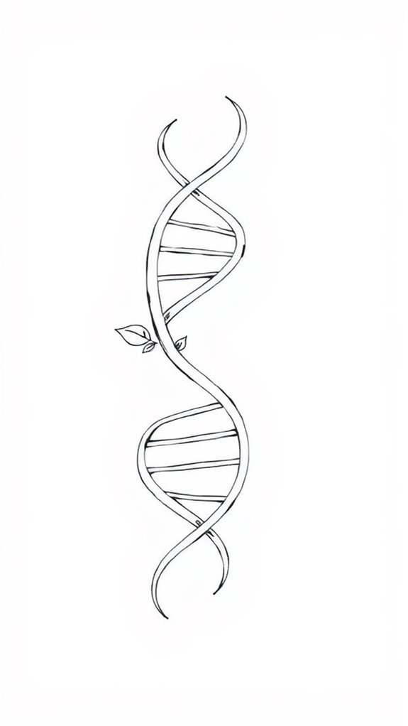 single line dna illustration