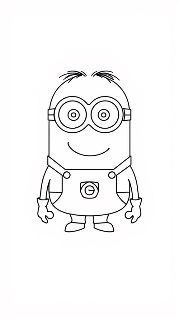 single line minion art