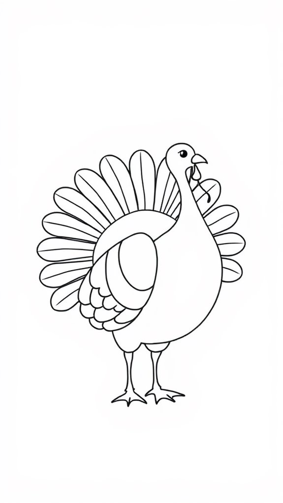 single line turkey art