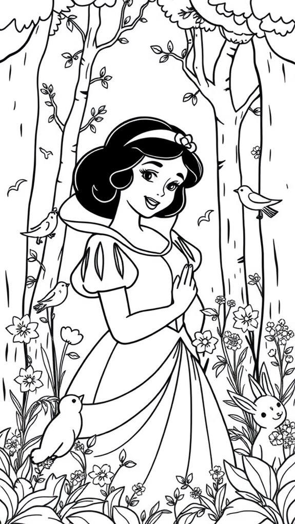 snow white coloring page