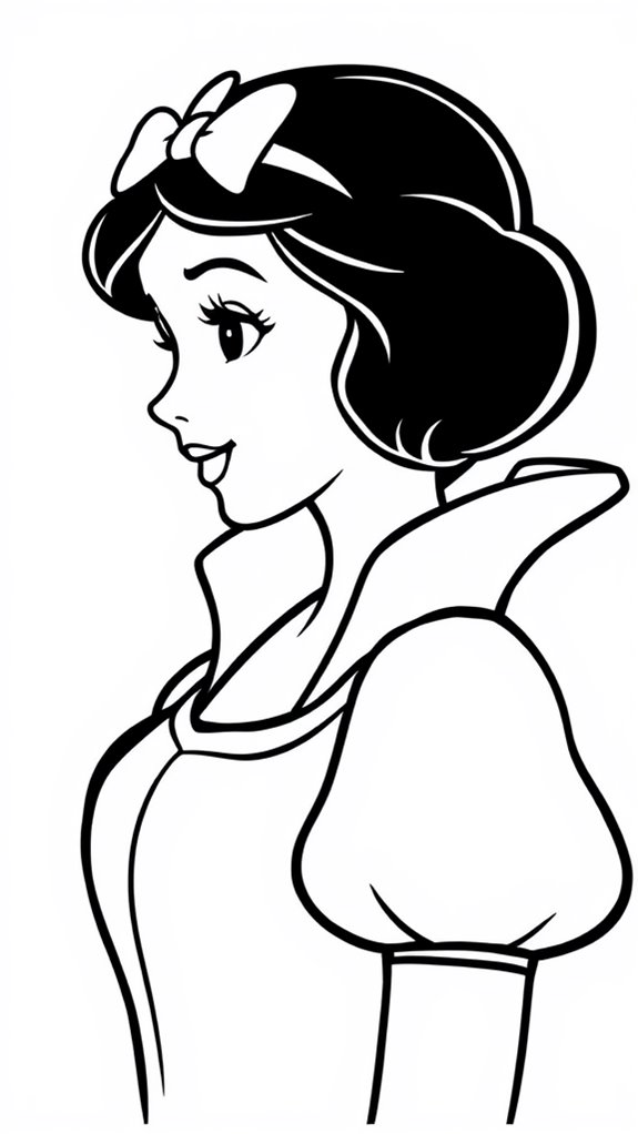 snow white coloring page