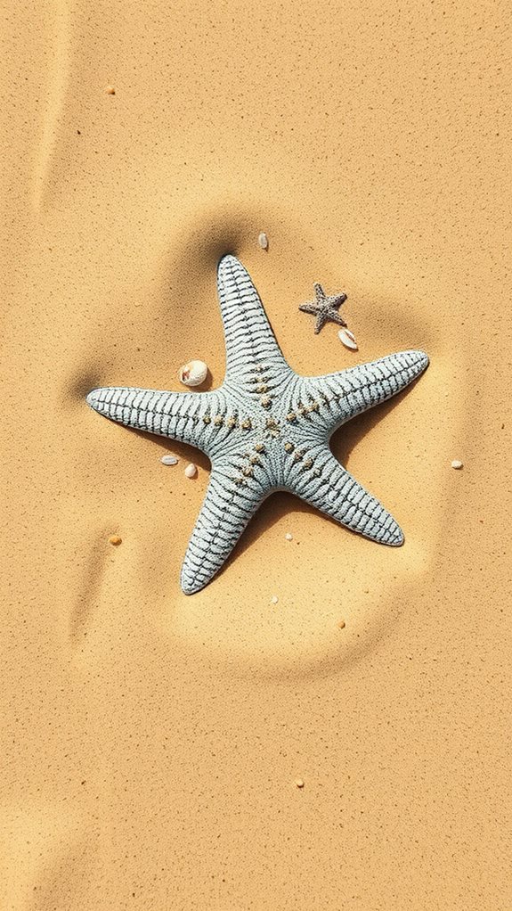 starfish sketch on sand