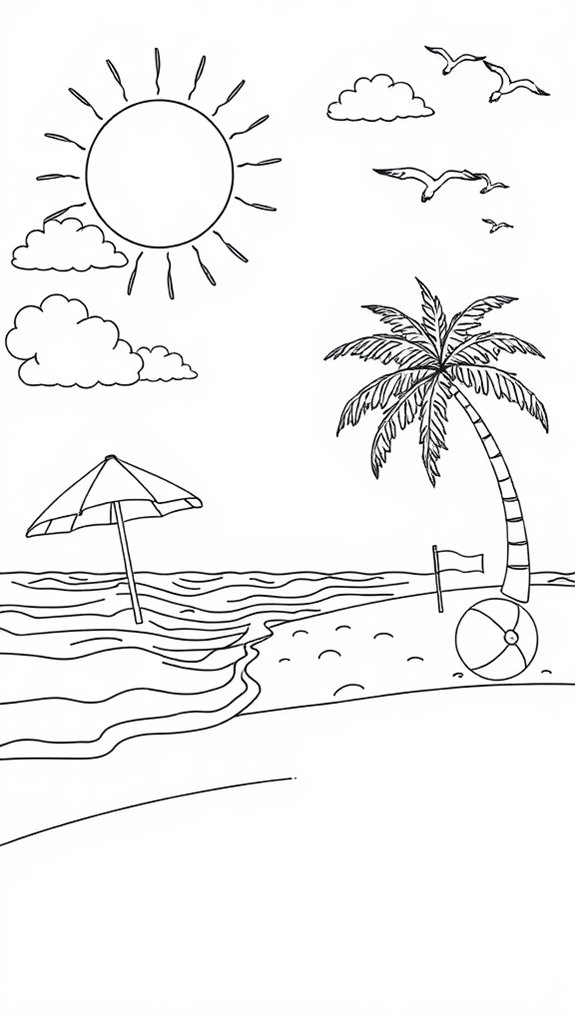 sunny coastal fun activity