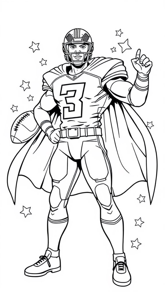 superhero justin jefferson coloring