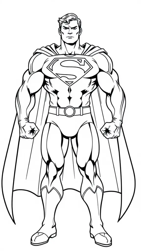 superman coloring page activity