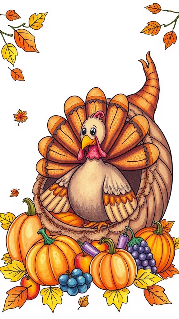 thanksgiving feast illustration art