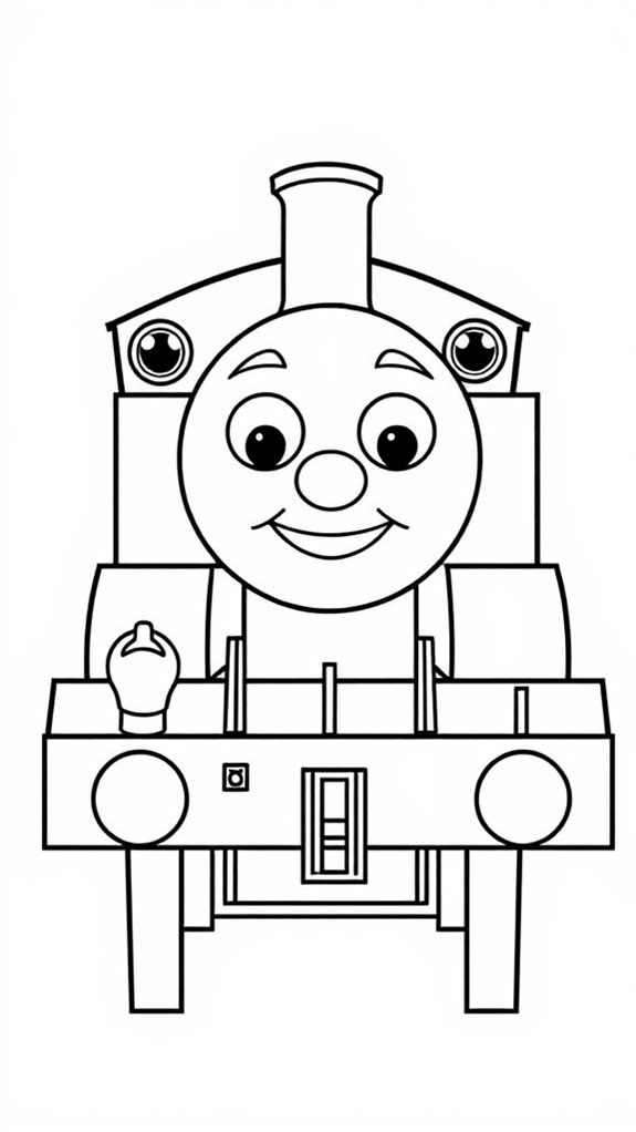 thomas the train coloring page