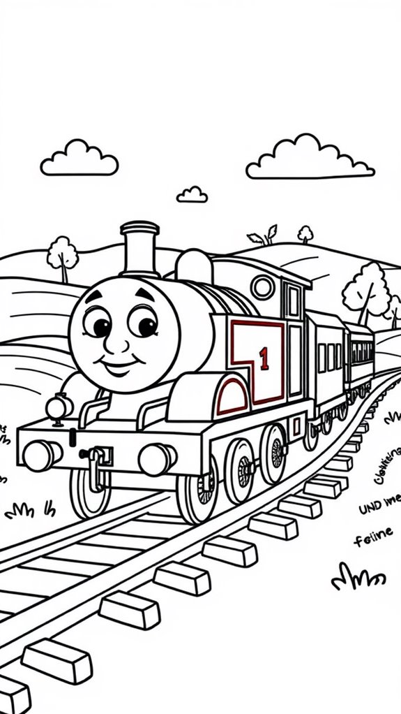 thomas the train coloring page