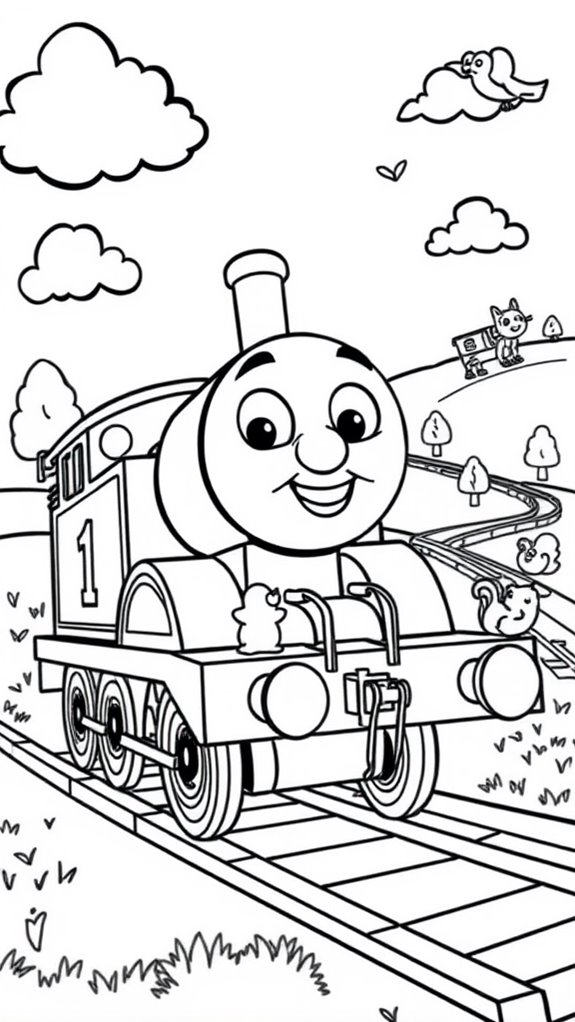 thomas the train coloring page