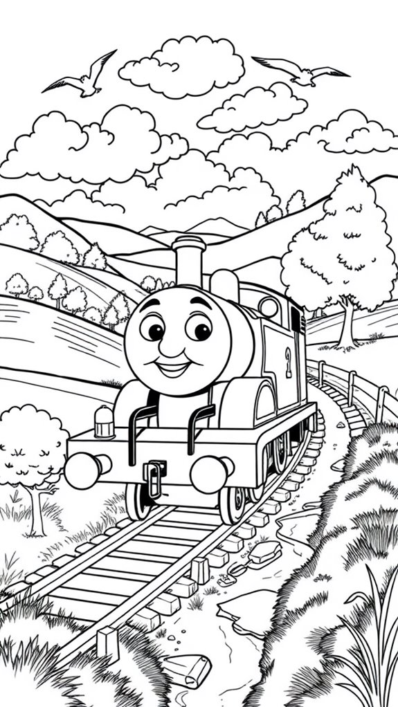 thomas the train coloring page
