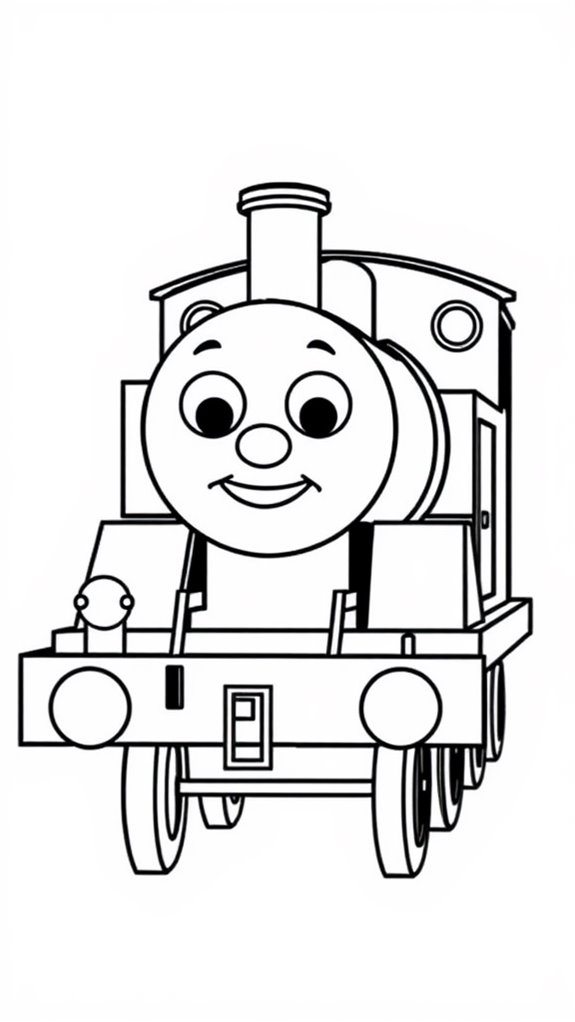 thomas the train coloring page