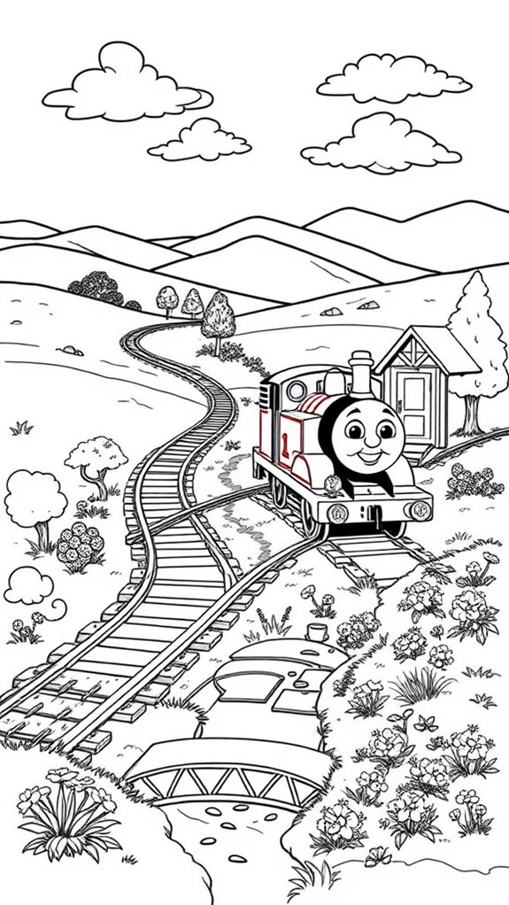thomas train coloring page