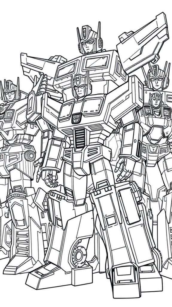 transformers coloring page fun