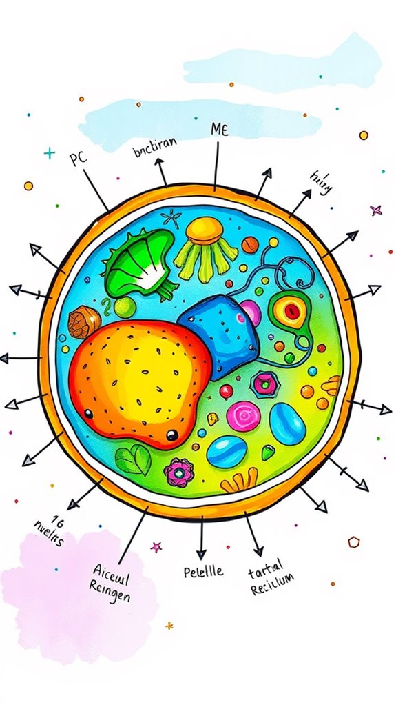 vibrant cellular art creation