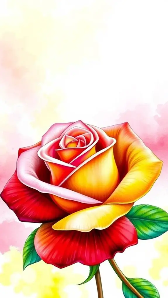 vibrant floral artwork creation