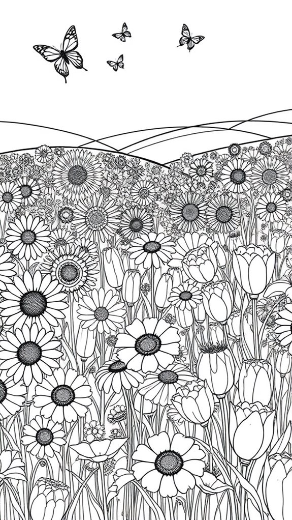 vibrant floral coloring activity