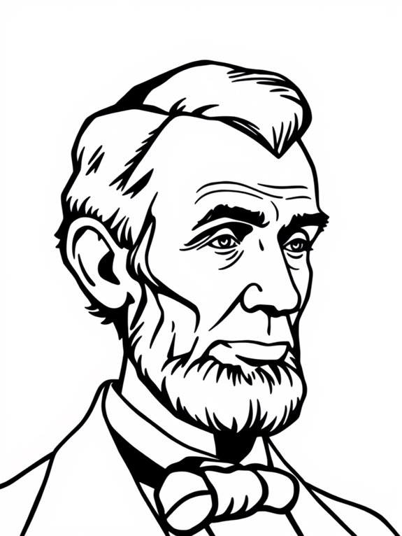 abraham lincoln coloring activity