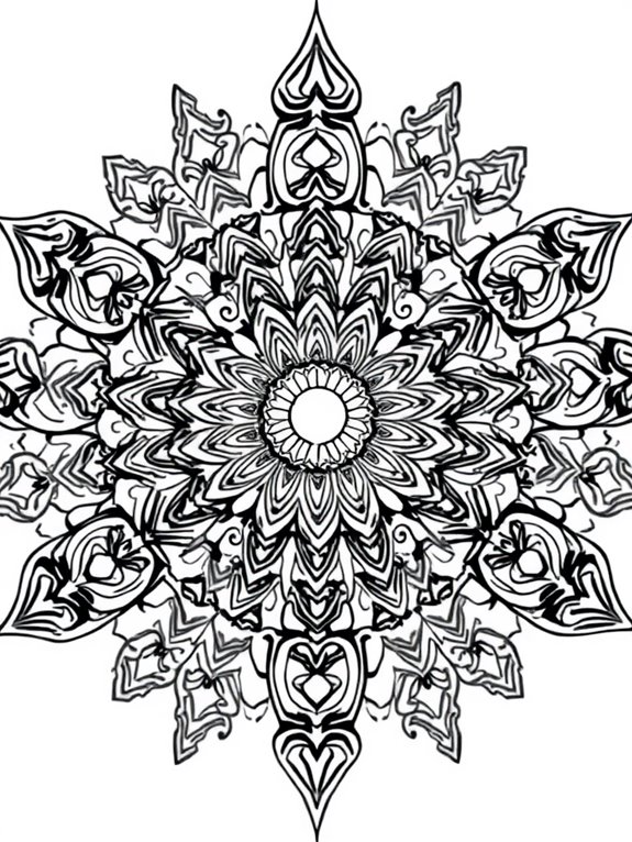 abstract mandala design coloring