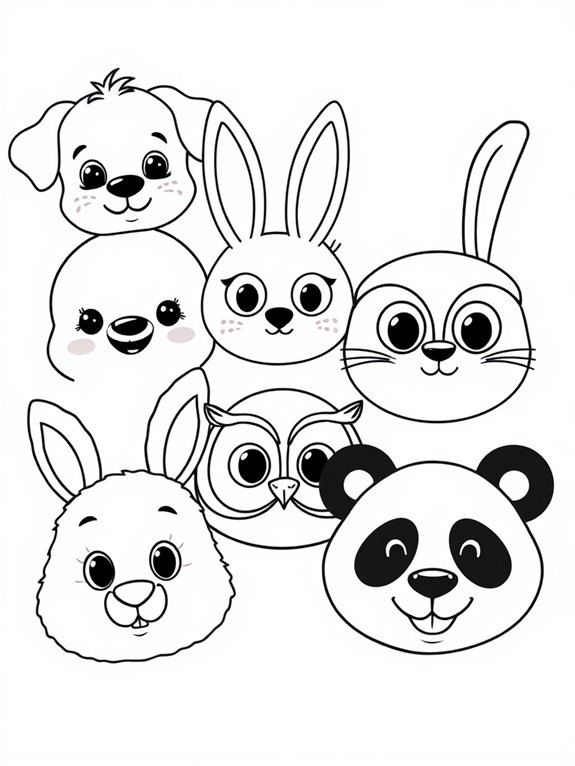 adorable animal face art